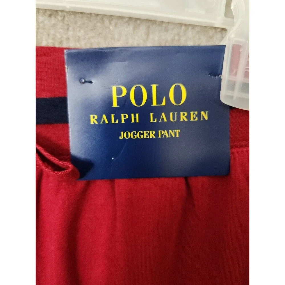 Polo Ralph Lauren Polo 67 Slim Flex Joggers Lounge Pants Mens Medium Red NEW - Picture 4 of 9